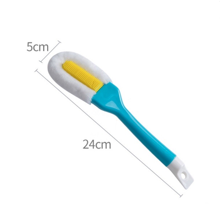 3 PCS Soft Hair Brush Long Handle Cleaning Brush Household Shoe Washing Brush (Gray)