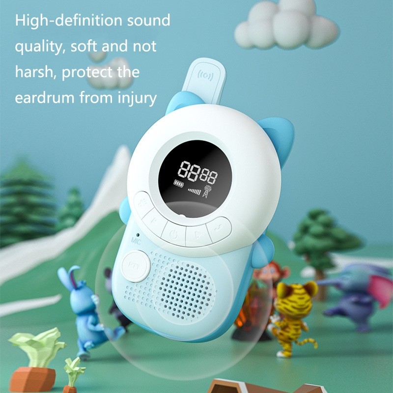 K22 Children Voice Transmission Walkie-Talkie Handheld Wireless Communication Outdoor Parent-Child Interactive Educational Toys, Style: Without Battery (Bee)