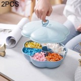 2 PCS Living Room Home Creative Pastry Tray Snack Box Dessert Dried Fruit Candy Plastic Fruit Plate, Style: Cat Claw (Blue)