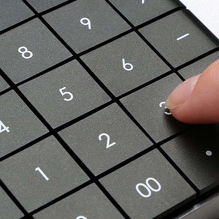 Deli 1589 Solar Large Button Calculator Office Business Colorful Portable Tablet Calculator (Black)