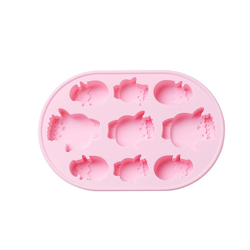 4 PCS Silicone Cake Mould Broken Chicken Chocolate Epoxy Mould Ice Tray Baking DIY Mould (Pink)