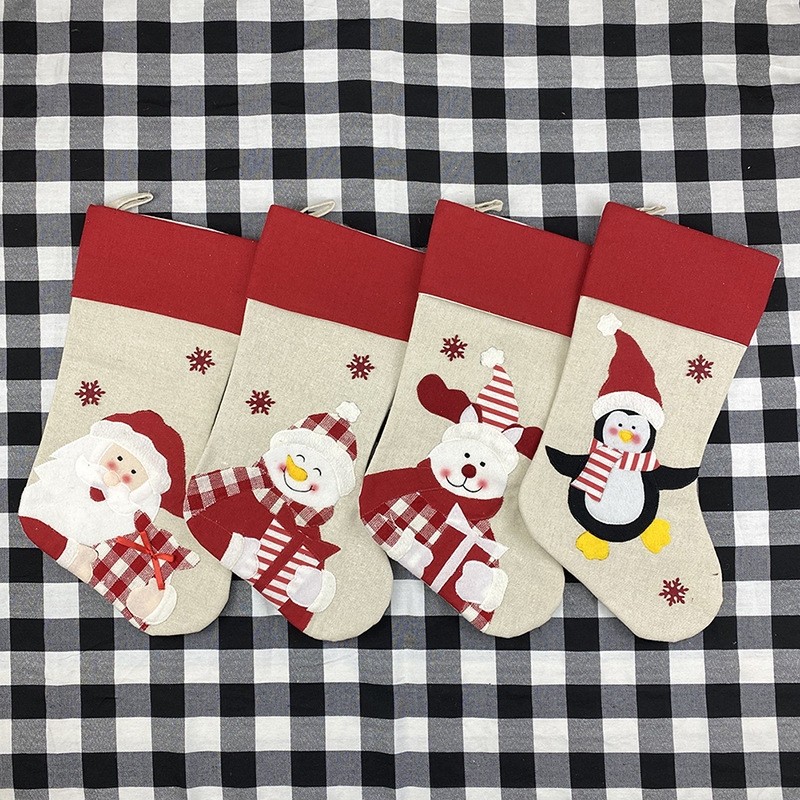Christmas Stocking Creative Gift Bag Candy Bag Christmas Decoration Pendant (Christmas Penguin)