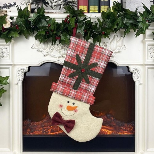 Christmas Stocking Gift Bag Children Gift Bag Christmas Tree Decoration Pendant (Snowman)