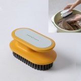 5 PCS A075 Plastic Soft Hair Washing Shoes Shoe Brush Cleaning Brush Clothes Laundry Bath Brush (Yellow)