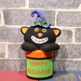 2 PCS Halloween Candy Jar Gift Box Shopping Mall Kindergarten Decoration, Style: Round Box (Nigga)