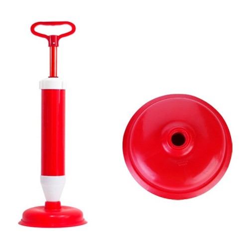 Household Sewer Dredge Toilet Suction Cup Vacuum Powerful Suction Pump, Style: Plastic Rod