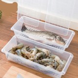 6 PCS Kitchen Refrigerator Drainable Fresh-Keeping Box Food Plastic Sealed Freezer Storage Box Fish Fresh Box, Size: Small