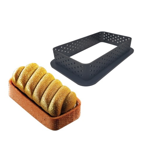 5 PCS Mousse Cake Ring Cheese Tower Ring Mousse Ring Baking Tool (Rectangle)