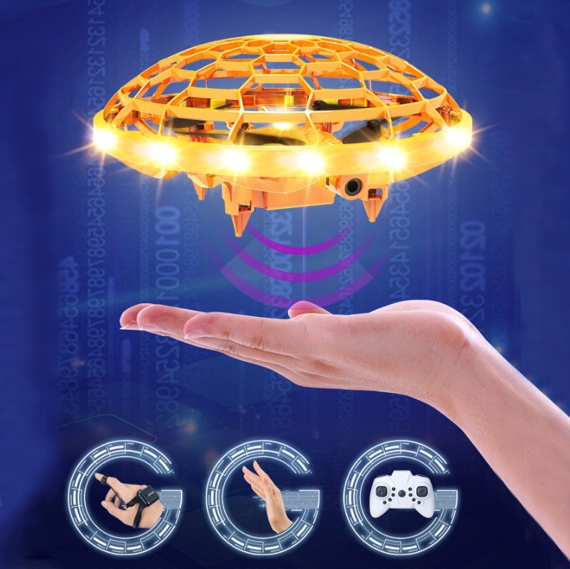 UFO Aircraft Remote Control / Gesture Smart Sensor Four-Axis Mini Drone, Color: Red (With 2.4 Remote Control UFO)