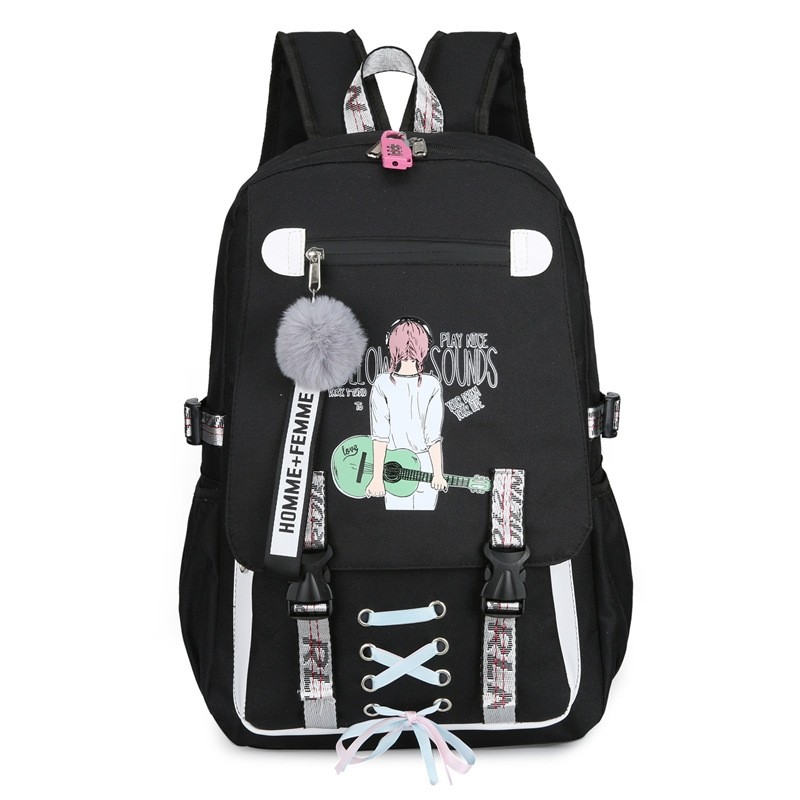 Ladies Pattern Backpack Leisure Kids Capacity Leisure Freizeit Anti-Theft Bags 
