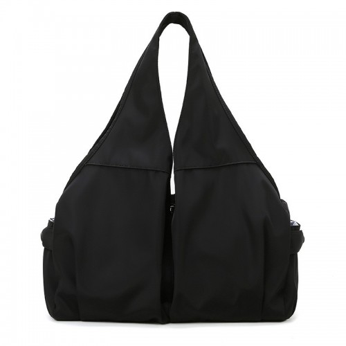Female Dry And Wet Separation Sports Gym Bag Handbag Duffel Bag Short Distance Light Swimming Bag (Black)