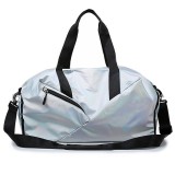 Short-Distance Travel Bag Portable Large-Capacity Lightweight Sports Gym Bag Luggage Bag (Silver)