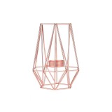 Iron Simple Aromatherapy Candle Holder Geometric Candle Holder Creative Candlelight Dinner Candle Cup Decoration, Size: Rose Gold Large