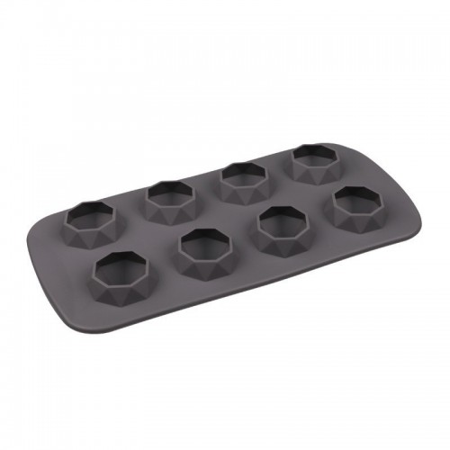 2 PCS Creative Silicone Ice Tray Mold 8 Continuous Mould Home-Made DIY Ice Tray Box, Style: Brick (Gray)