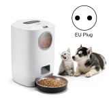 4.5L Smart Pet Cat Dog Bowl Food Automatic Dispenser Feeder With Timer Auto Electronic Feeder With Metal Food Tray, EU Plug