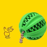 Pet Toy Cartoa Toy Pet Leaking Ball Mill Rubber Toy Cleansing Ball, Small (Green)