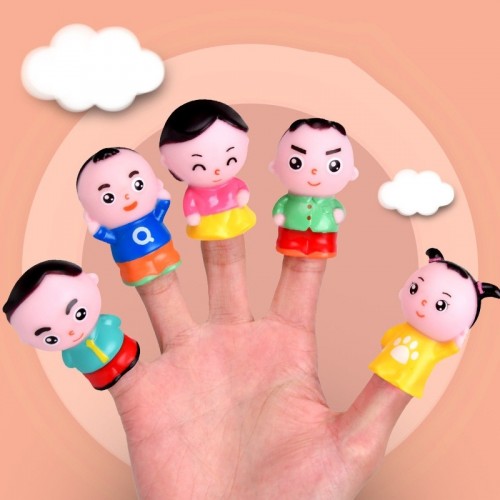 Children Early Education Finger Doll Set Animal Parent-Child Interactive Puppet Toy (KB03A Childhood)