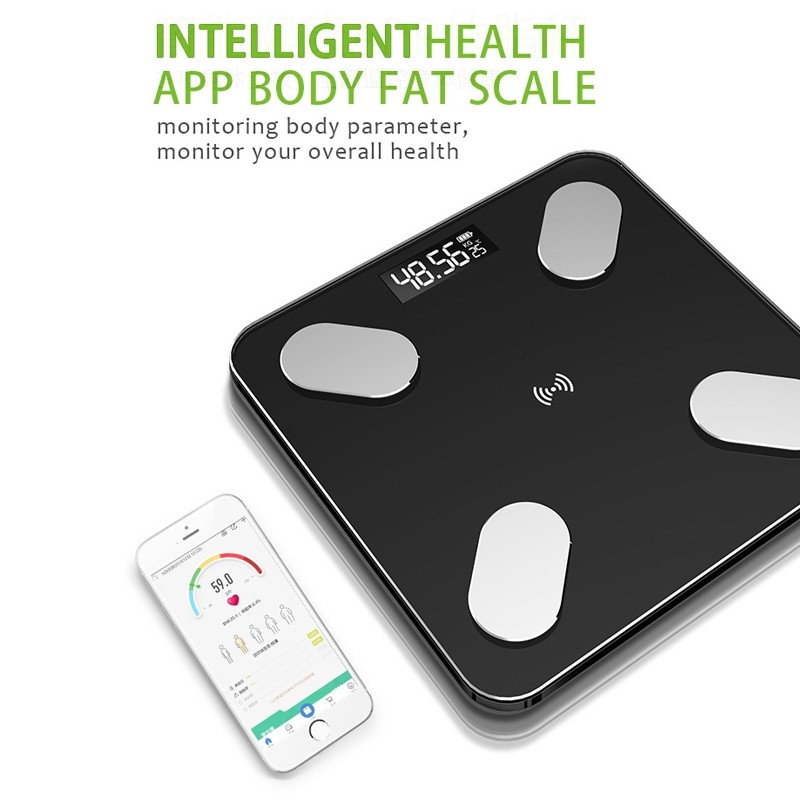 Smart Bluetooth Weight Scale Home Body Fat Measurement Health Scale Charge Model (Emerald Gold True Class)