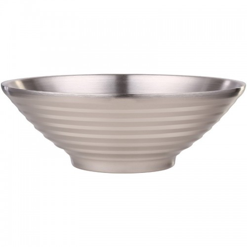 SSGP 304 Stainless Steel Bowl Rice Bowl Drink Soup Bowl Anti-Scalding Hat Bowl, Size: 22cm With Logo