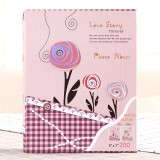 7 inch 200 Sheets Family And Children Growth Commemorative Album Interstitial Photo Album (5065 Three Flower Branches)