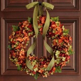 Hydrangea Wreath Door Hanging Artificial Flower Christmas Ornament, Size: 30cm