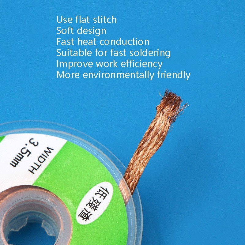 4 PCS Silk Wire Deficiency Tin With Low Residue Strip BGA To Remove Tin Welding Strip Electronic Maintenance Welding Material, Model: CP-2015 2.0mm x 1.5m