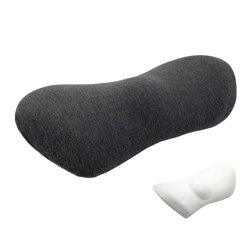 Car Supplies Lumbar Support Memory Foam Car Backrest Lumbar Cushion Seat Cushion Lumbar Pillow, Color: Comfortable Dark Gray