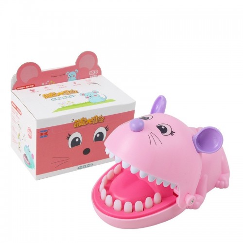 Spoof Bite Finger Toy Parent-Child Game Tricky Props, Style: X023-9 Rat-Pink