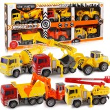 6 in 1 Large Children Toy Car Set Inertial Driving Force Trucks Toy (Engineering Trucks)
