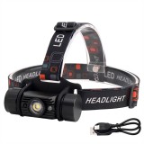YWXLight LED Induction Headlight USB Charging Outdoor Waterproof Strong Light Fishing Aluminum Flashlight Headlight (Headlight)