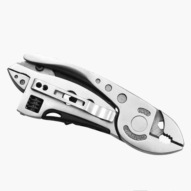 Multifuntion 5 in 1 Pliers Survival Multi Hand Tools Mini Screwdriver Set Adjustable Wrench Jaw Spanner Pocket Knife Repair Tool