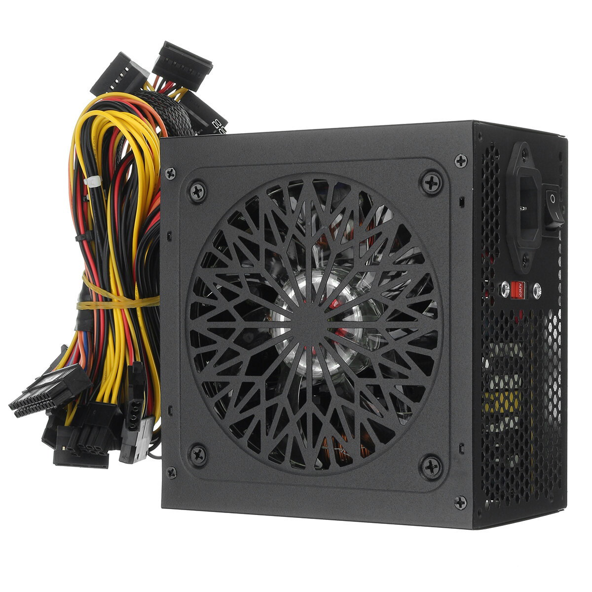 800W 110/220V PC Power Supply Passive PFC Power Supply 120MM RGB fan PC Computer Gaming Power Supply EMI Temperature Control