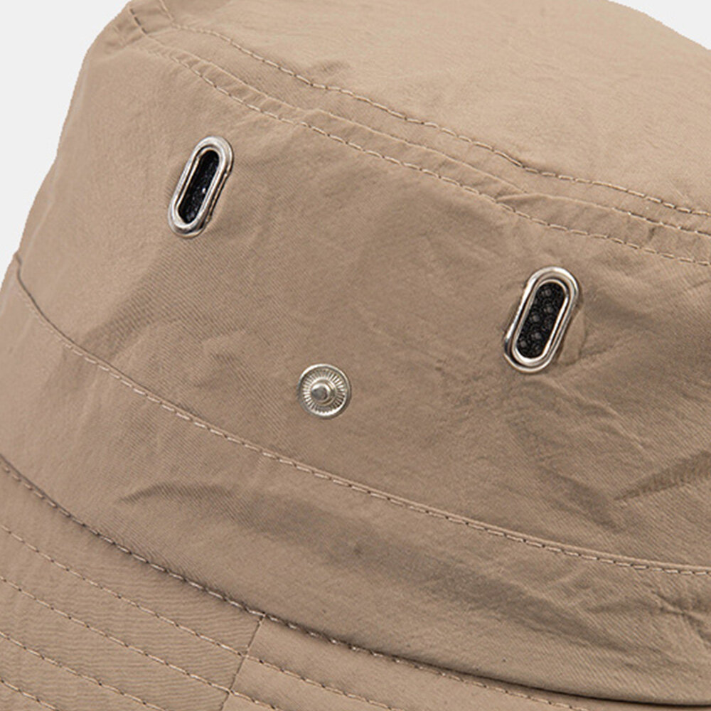 Mens Bucket Hats Fisherman Hat Sun Protection Adjustable Folding Outdoor Fishing Sun Hat Hiking Mountaineering Sun Protection Big Brim Hat