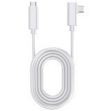 USB 3.2 Gen1 Type-C to USB 3.2 Gen1 Type-C Elbow VR Link Cable For Oculus Quest 1 / 2, Cable Length: 5m (White)