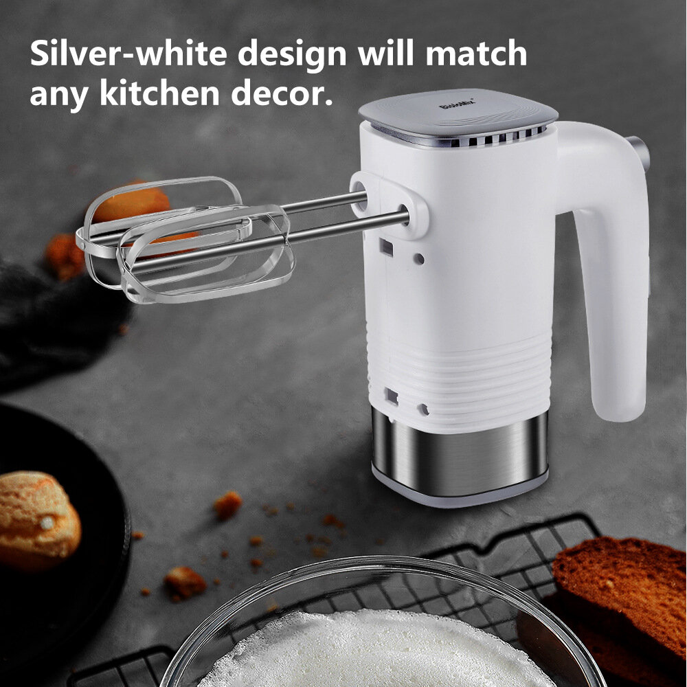BioloMix BM688 Electric Hand Mixer 500W 220V Hand-held Egg Beater Mixer and Flour Egg Whipped Cream Five-speed Speed Regulation Baking Tool