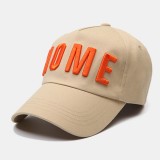 Men Baseball Cap Cotton Contrast Colors Letter Embroidery Dome Adjustable All-match Sunshade Baseball Cap