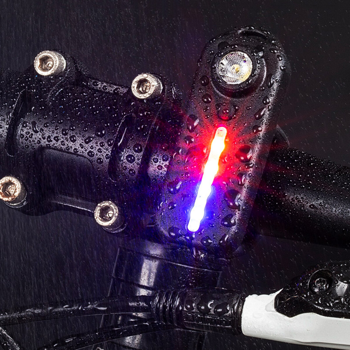 Multifunction Red&Blue Warning Light USB Charging Bicycle Tail Light LED Waterproof Police Shoulder Clip Light Helmet Lamp