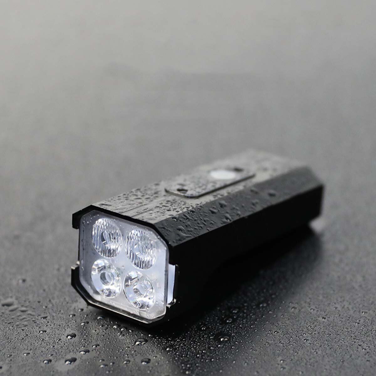 4 T6 LED Bike Front Light USB Rechargeable Aluminum Alloy 7 Modes Bike Headlight For Mountain Road Bike
