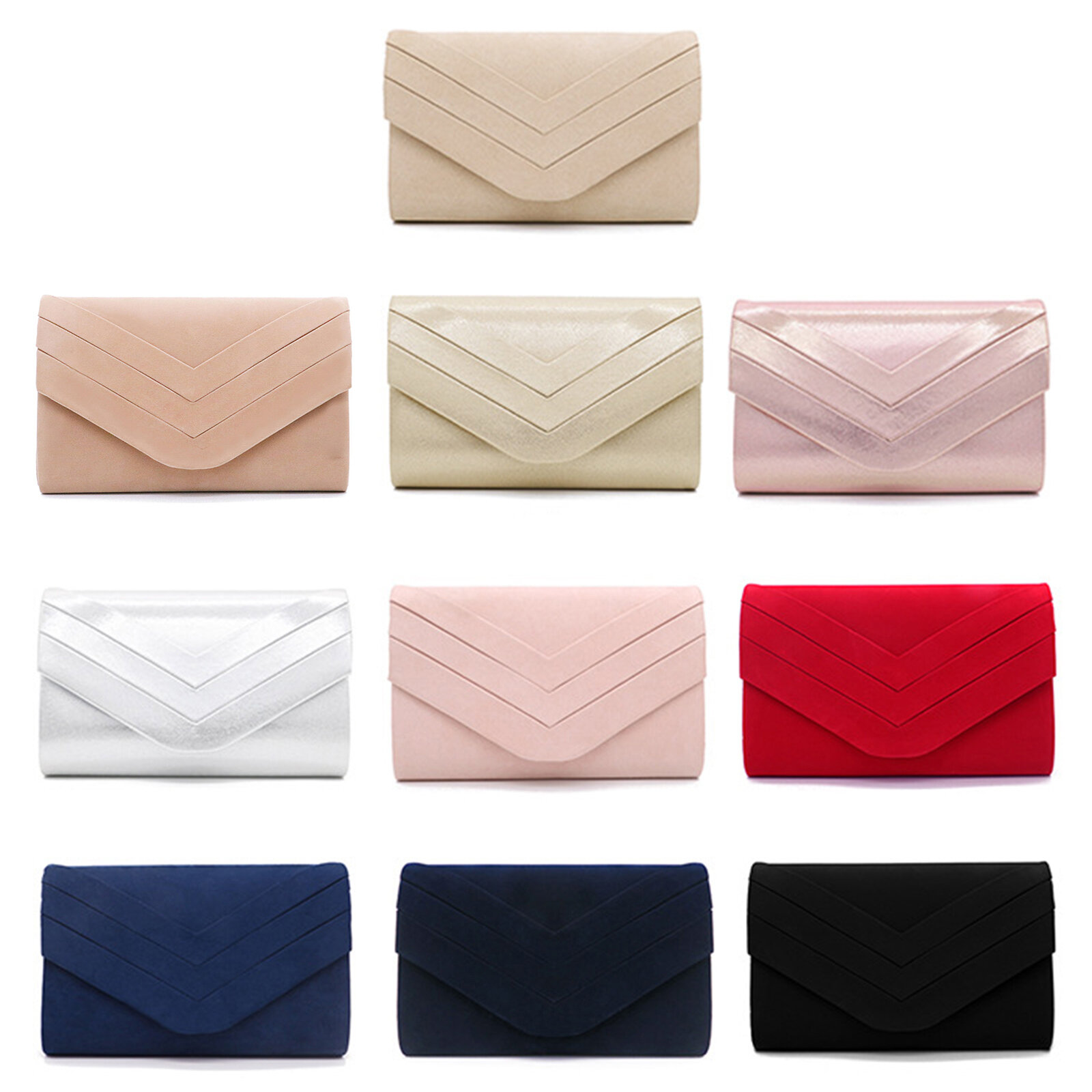 Women Dacron Fabric Elegant Fluffy Clutch Bag Magnetic Closure Casual Square Bag