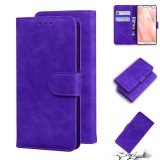 For Sharp Aquos Sense 3 / Sense3 Lite / Sense3 Basic & SHV45 Skin Feel Pure Color Leather Phone Case (Purple)