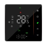 BHT-006GALW 95-240V AC 5A Smart Home Heating Thermostat for EU Box, Control Water Heating with Only Internal Sensor & WiFi Connection (Black)
