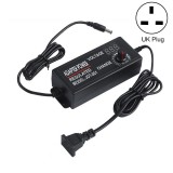 HuaZhenYuan 3-12V 5A High Power Speed Regulation And Voltage Regulation Power Adapter With Monitor, Model: UK Plug