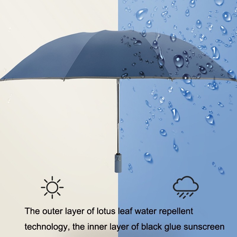 YL020 Folding Sun Umbrella Black Glue Sunscreen Anti-ultraviolet Car Special Reverse Umbrella (Stainer Black)
