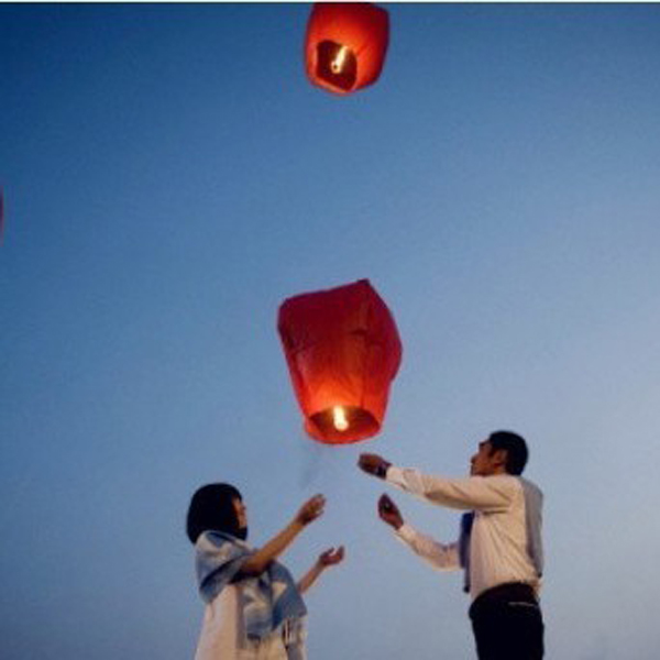 Love Heart KongMing Sky Lanterns Chinese Traditional Wishing Lamp